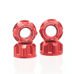 Tuercas de piñón de eje trasero Billet rojas para Honda Monkey 125 14 15 16 17 18 19 20 21 - Imagen 1 de 5