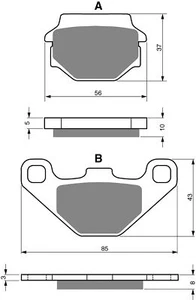 Goldfren Front Brake Disc Pads K5 For Kawasaki KLR 250 D8 1991 - Picture 1 of 2