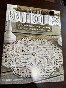 Heirloom Lacy Fresh Knit Doilies Knitting Pattern Book by Larisa Scott 3 Designs - Picture 1 of 5