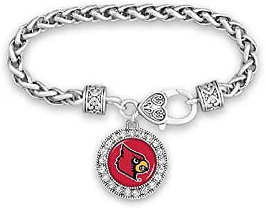 47754 Louisville Cardinals Rhinestone Round Pendant Bracelet Cover