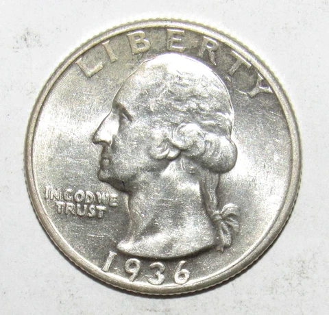 1936 Washington Quarter AU (T47) Cover