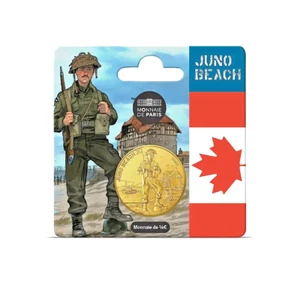 80 Jahre D-DAY 1/4€ Münze - Juno Beach - Jahrgang 2024 - Bild 1 von 3