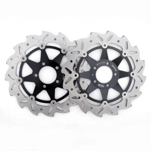 Pair Front Brake Disc Rotor For Kawasaki ZX-6R ZX600 ZX636 Ninja ZX6R 1995-2002 - Picture 1 of 2