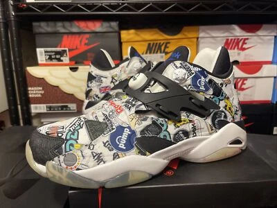 Reebok Pump Court Sticker City Black White Basketball Shoes Mens  FW7826 - Image 1 of 4