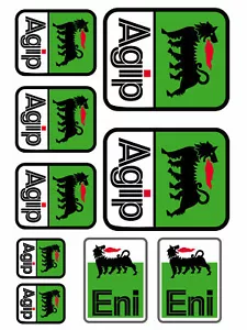 AGIP Eni Oils Lubricants Stickers Decals Graphics Aprilia Ducati GREEN LIMITED - Picture 1 of 1