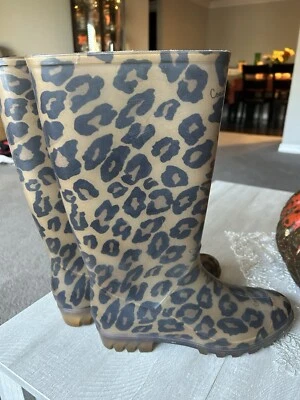 Дождевые сапоги Coach с анималистическим принтом - Изображение 1 из 4