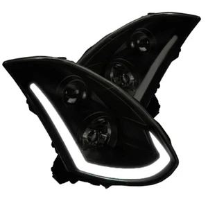Se adapta a los faros del proyector cupé Infiniti G35 con señal de giro secuencial LED ahumado - Imagen 1 de 4