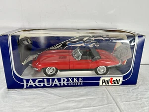Polistil Jaguar XKE 4,2 litri E-Type Cabriolet Roadster TG8 rosso 1/16 IMBALLO ORIGINALE del 1980 - Foto 1 di 9