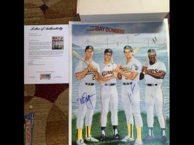 Mark McGwire Jose Canseco Photo Poster AUTO SIGNED Autograph PSA/DNA Ron Lewis - Image 1 of 4