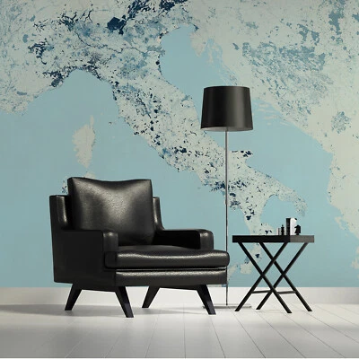 Papel pintado fotográfico Italia mapa 144x100 pulgadas oficina en casa azul tamaño gigante Foto 1 de 4