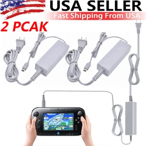 2X Alimentatore AC Adattatore di Ricarica Cavo Caricatore per Nintendo Wii U GamePad - Foto 1 di 10