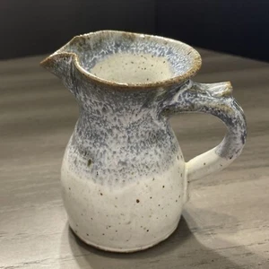 Signed Wagner Art Pottery Pitcher Pinched Spout Speckled Pitcher Creamer - Bild 1 von 10