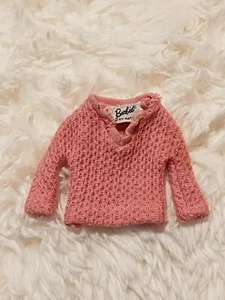 VINTAGE BARBIE VACATION TIME PINK SWEATER 1623 - Picture 1 of 5