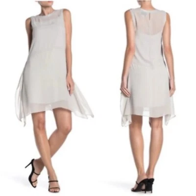 Vestido All Saints para mujer Lyra Shift gris tormenta ligero abertura lateral minimalista 6 Foto 1 de 4