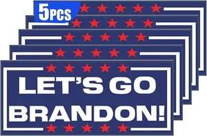 5 pcs Let's Go Brandon Bumper Sticker Decal Presidential USA 3"x7" TRUMP 2024 - Picture 1 of 1