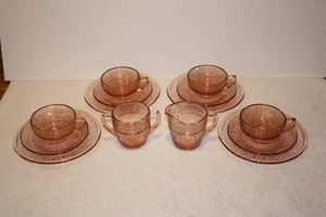 Doric and Pansy pink 14 piece Child's Junior Dinner Set - Picture 1 of 12