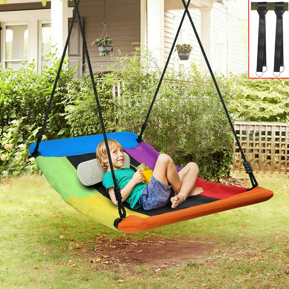 60" Platform Tree Swing for Kids Adult Outdoor Flying Swing 720lbs 900D Oxford