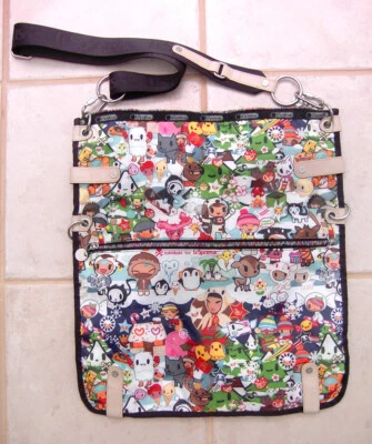Tokidoki for LeSportsac Messenger Purse Bag Ciao Ciao Flap Over Crossbody Large - Image 1 of 4