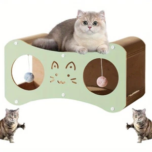 Cat Lounger Scratcher Double Layered Cat Scratcher Bed with Cardboard Cat Pad - Picture 1 of 9