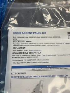 Paneles de acento de puerta delantera azul Polaris Ranger SP 570 22-23 - Imagen 1 de 2