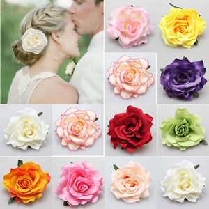Rose Flower Bridal Hair Clip Hairpin Brooch Wedding Bridesmaid Party Accessories - Picture 1 of 21