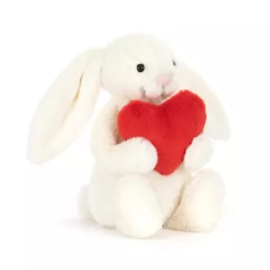 Jellycat Small Bashful Red Love Heart Bunny Soft Plush Sweet Valentine Toy BNWT - Picture 1 of 3