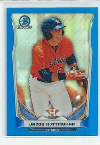 * JACOB NOTTINGHAM * 2014 BOWMAN CHROME DRAFT PROSPECT BLUE REFRACTOR RC # 250 - Picture 1 of 1
