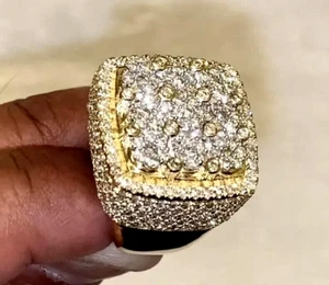 5 Ct Round Cut Lab Created Diamond Men's Wedding Band Ring 14K Yellow Gold Over - Picture 1 of 1
