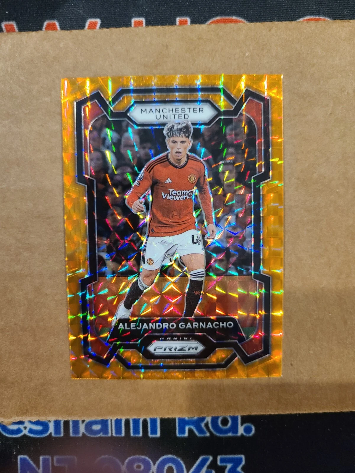 ALEJANDRO GARNACHO 2023-24 Panini Prizm Premier League ORANGE MOSAIC Prizm #50