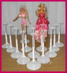 One Dozen 12 White Kaiser 2201 BARBIE Doll Stands - Picture 1 of 1