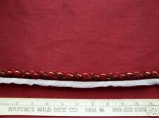 Fabric Faux Silk Woven Rich Ruby Red 17" X 102" Includes Trim 37" Sewing Diy