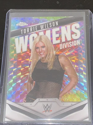 2025 TORRIE WILSON TOPPS CHROME WWE WOMENS DIVISION AQUA GEOMETRIC /125 - Image 1 of 2