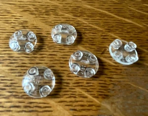 LEGO ROUND PLATE 2x2 TRANS CLEAR Rounded Bottom Boat Stud (5 pieces) #2654 - Picture 1 of 2