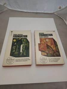 ISAAC ASIMOV 2 Paperback Lot Sci-fi Foundation & Second Foundation 1960s AVON - Picture 1 of 7