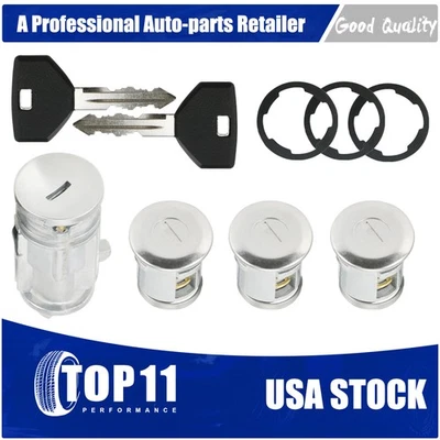 Juego de cilindros de encendido y bloqueo de 3 puertas con 2 llaves para Jeep TJ 2002-2006 4864651 Foto 1 de 4