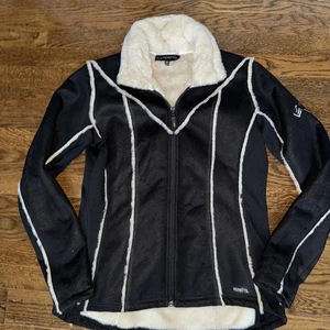 Kerrits Damen schwarz/fellgefütterte leichte Reitjacke mit durchgehendem Reißverschluss M - Bild 1 von 3