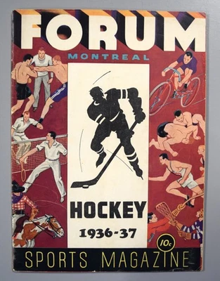 Montreal Canadiens vs Chicago Blackhawks March 4th 1937 Official Game Program - Image 1 of 3