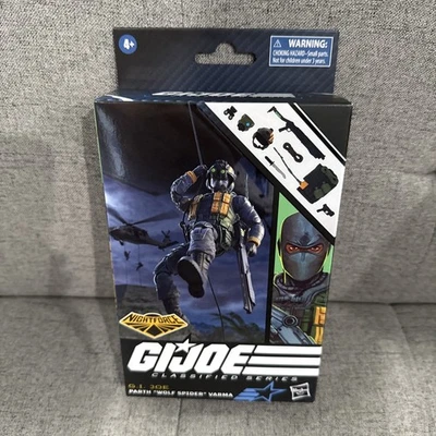 G.I. Joe Classified Night Force Parth Wolf Spider Varma Figure #109 Sealed - Image 1 of 2