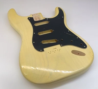 1 PIECE 4lbs 4oz Nitro Lacquer Aged Relic Blonde Hardtail Vintage Body - Image 1 of 4