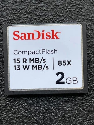 Sandisk 2GB CompactFlash 15MB/S CF Memory Card  SDCFJ/SDCFB  white version  - Image 1 of 4