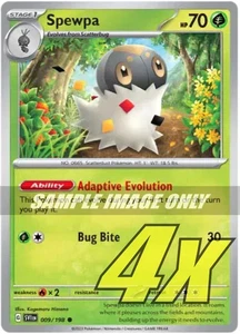 009/198 - 4x Spewpa - 009/198 - Scarlet Violet Base - Common - Pokemon - Picture 1 of 1