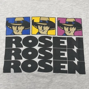 Vintage Rosen XL Gray T-shirt Cowboy Rodeo Cattlemen Horse Farm Cow Fair Tractor - Picture 1 of 6