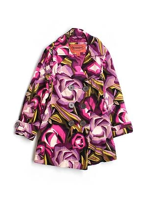Chaqueta gabardina Missoni para niña Target flores púrpura talla XS 4 Foto 1 de 2