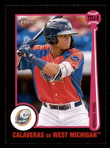 2022 Topps Heritage Minors Baseball #73TJ-8 Wenceel Perez 1973 Tarjetas Insert