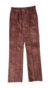 Levis Movin On Vintage 70s Red Velvet Flared Pants Mens Size 32x34 - Picture 1 of 10
