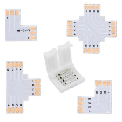5pcs Solderless Corner Connector Adapter For 5050 3528 RGB 5630 LED Strip Light - Image 1 of 4