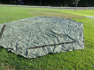 MILITARY SURPLUS HDT DRASH 3 TENT FLOOR  - 14+ FT x 22+ FT ..TARP COVER  US ARMY - Picture 1 of 17