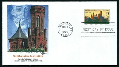 USA, SCOTT # 3059, FLEETWOOD FDC COVER OF SMITHSONIAN INSTITUTION, YEAR 1996 - Image 1 of 2
