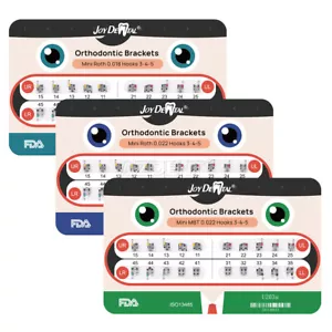 20 pezzi staffe monoblocco ortodontico dentale MIM Mini Roth MBT 022/018 ganci 345 - Foto 1 di 30