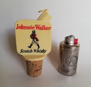 Vintage 1995 Johnnie Walker 175th Anniversary Lighter Holder & Bottle Pour Spout - Picture 1 of 9